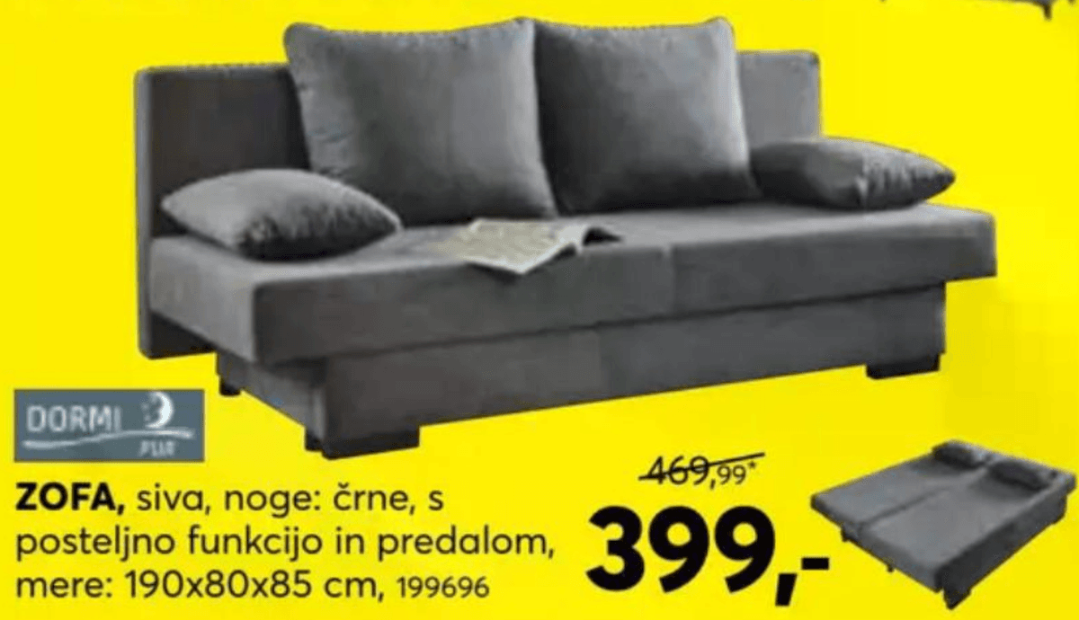 Dormi Plus zofa Akcija v trgovini Dipo