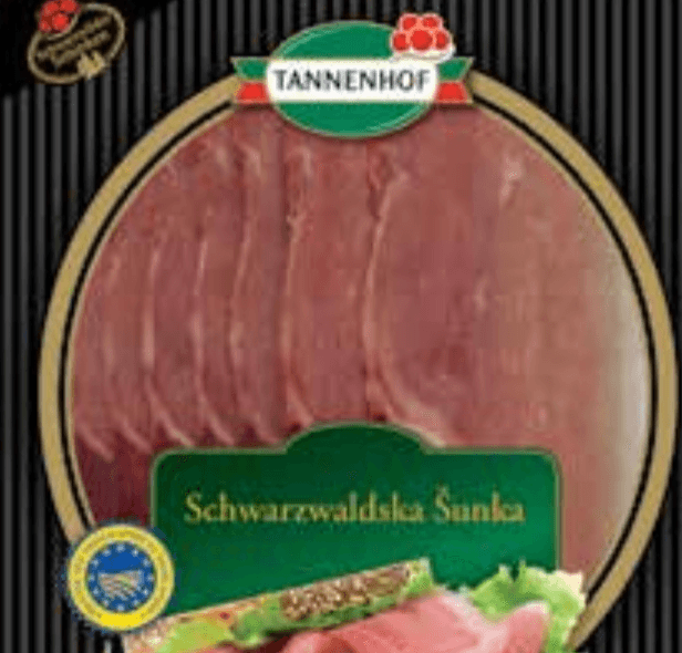 Narezek Schwarzwaldska šunka 100 g TANNENHOF Akcija v trgovini Tuš