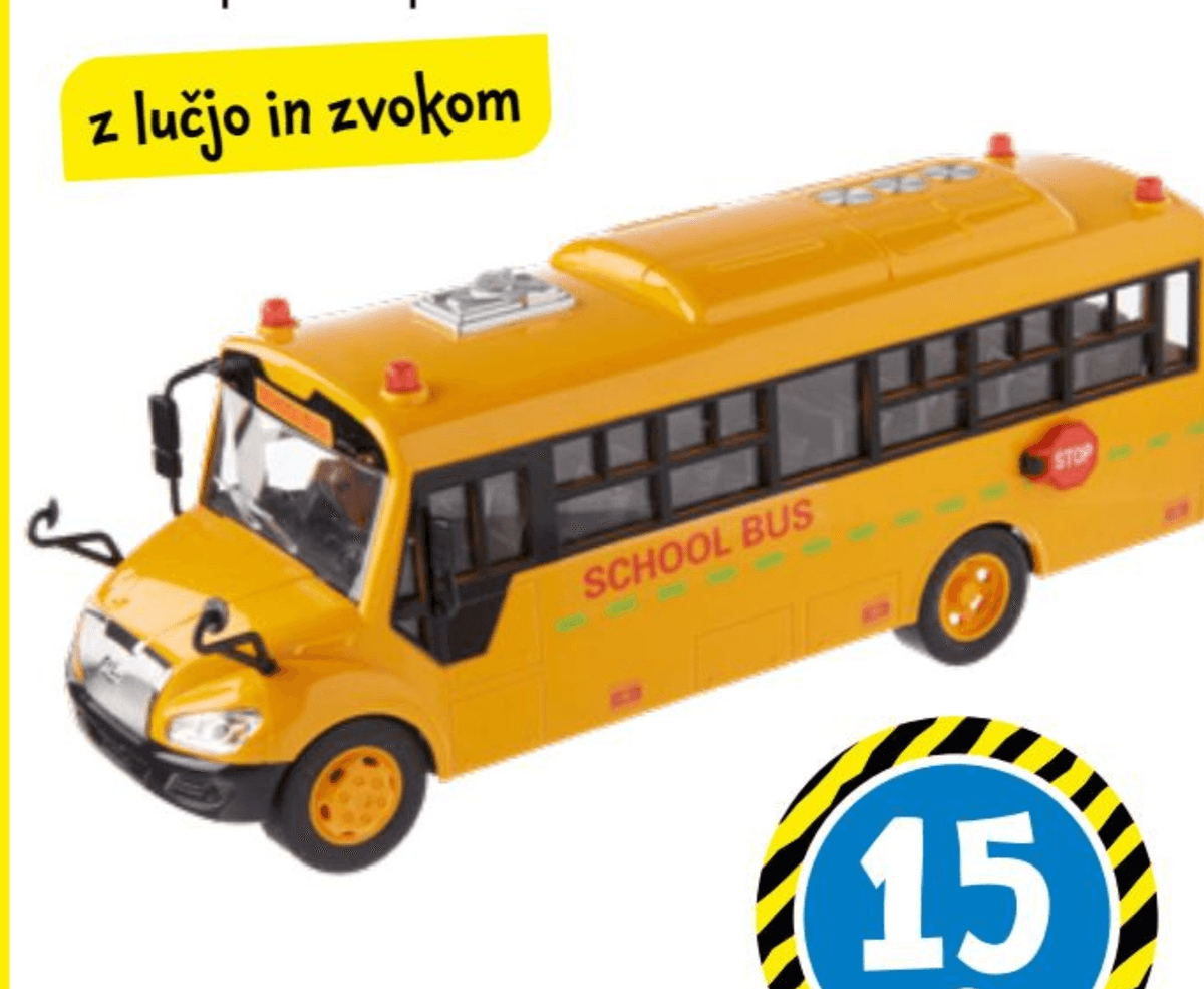 Šolski avtobus pribl. 30 cm Akcija v trgovini Tedi