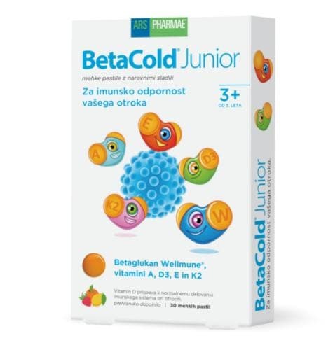 Betacold Junior 30 mehkih pastil Ars Pharmae Akcija v trgovini E.Leclerc