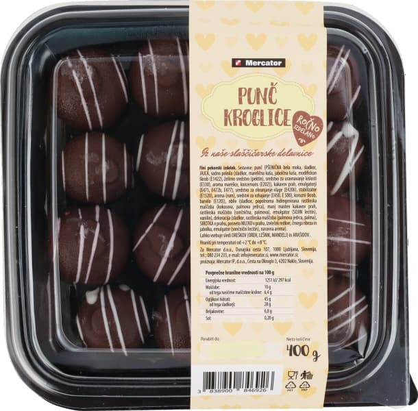 Punč kroglice 400 g Mercator Akcija v trgovini Mercator