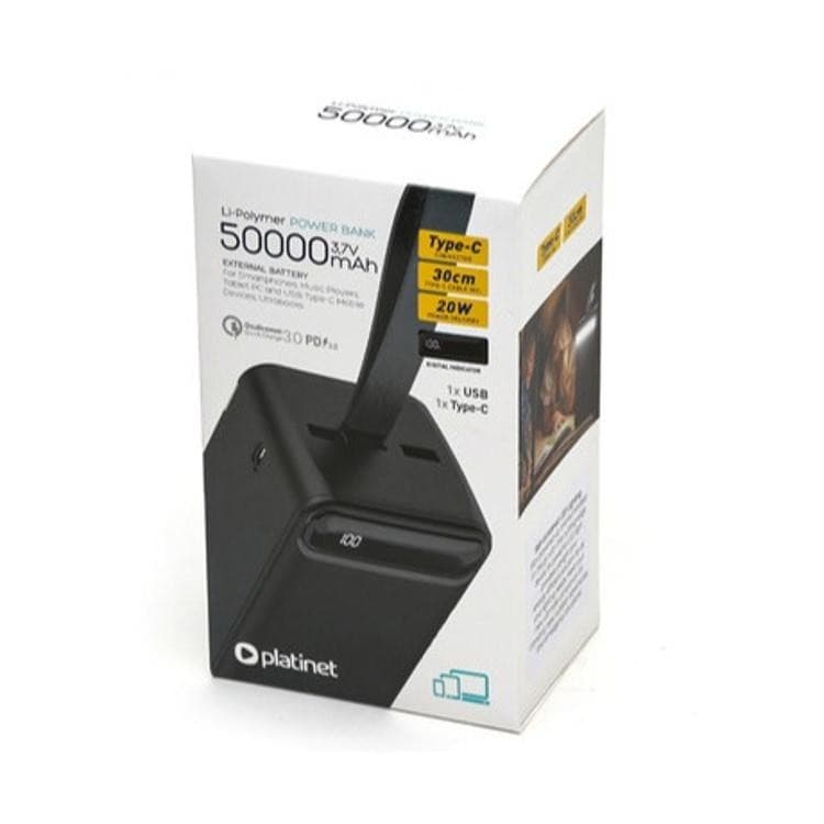 Platinet prenosna baterija 50000 mAh Akcija v trgovini E.Leclerc