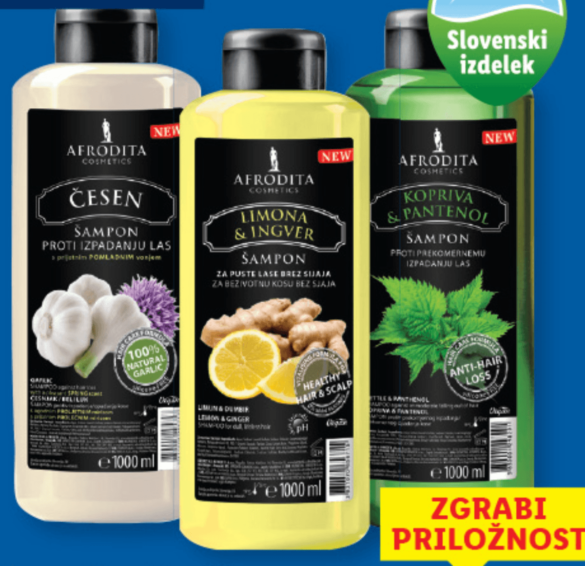 Afrodita Šampon za lase 1 l Akcija v trgovini Lidl