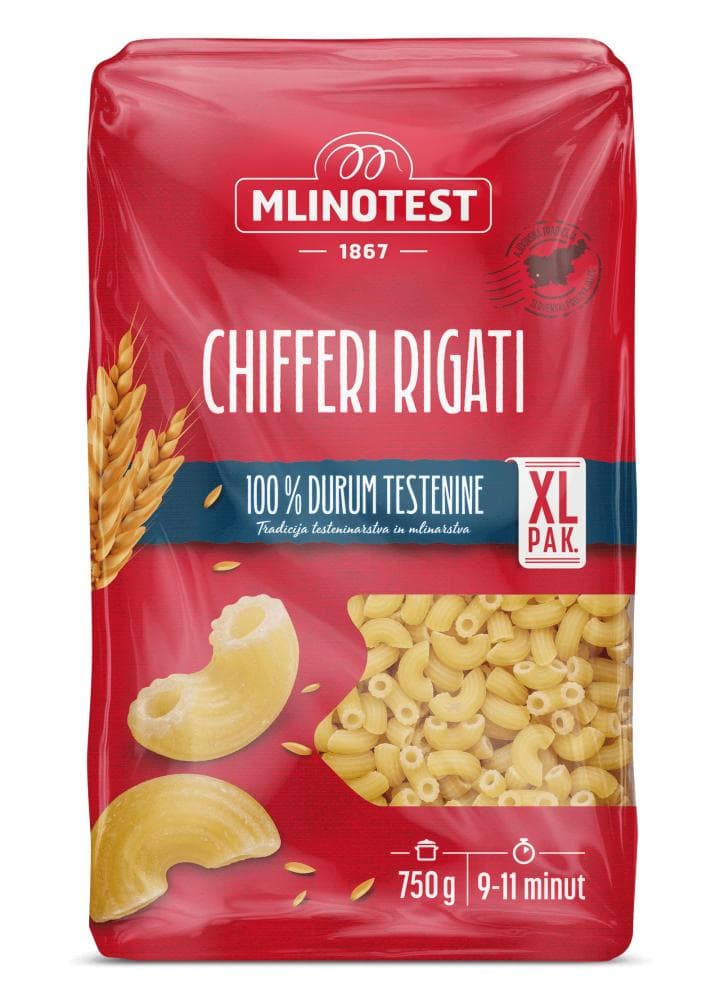 Testenine polžki durum Mlinotest 750 g Akcija v trgovini E.Leclerc