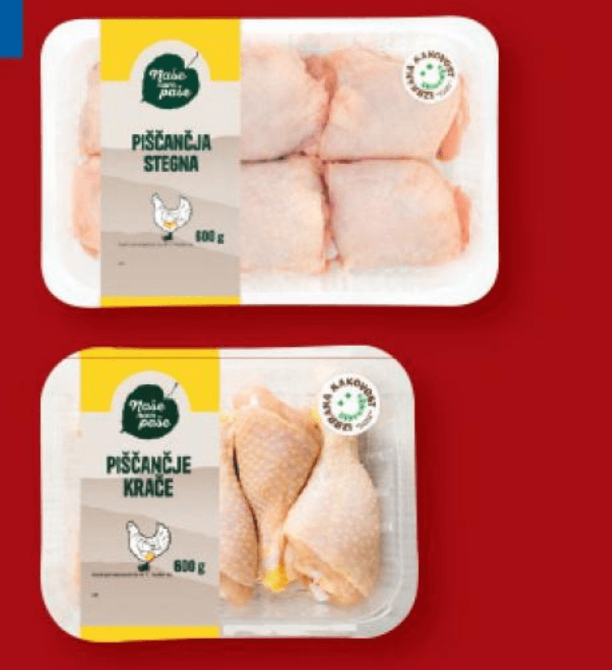 Naše nam paše sveže piščančje krače/stegna 600 g Akcija v trgovini Lidl