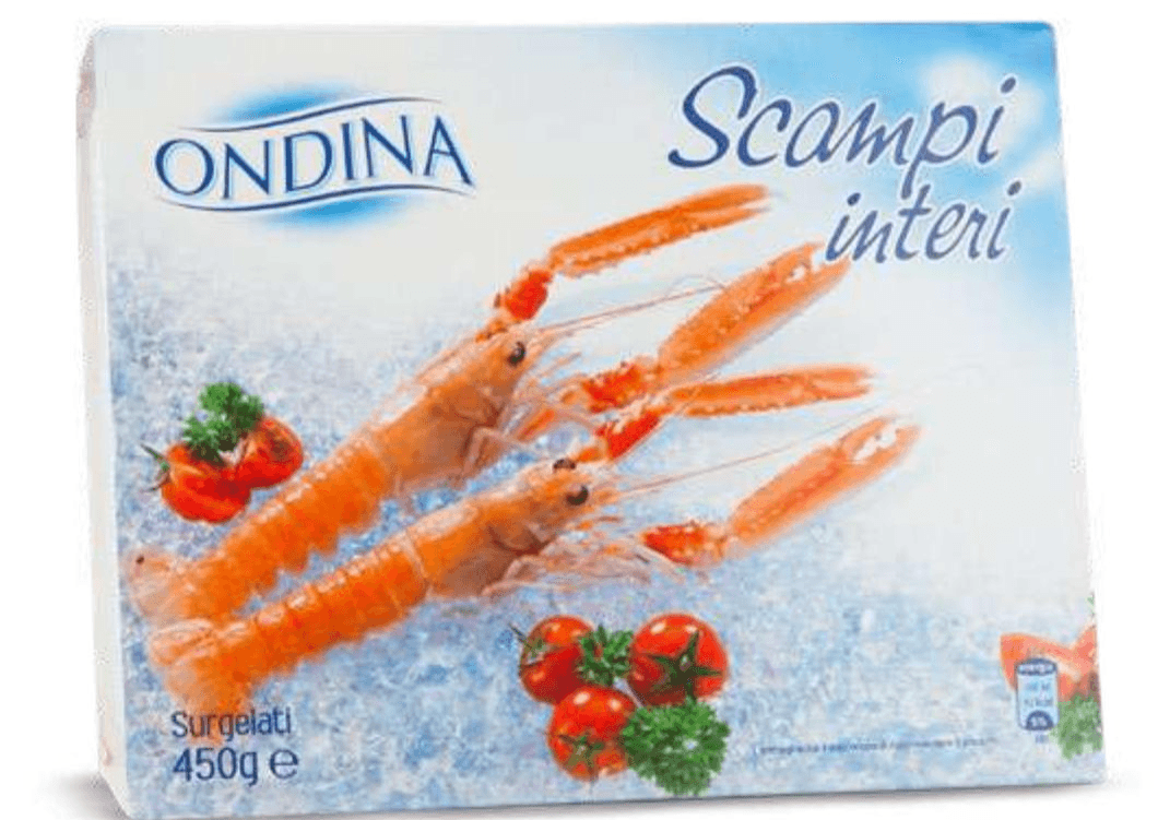 Ondina škampi celi 450 g Akcija v trgovini Eurospin
