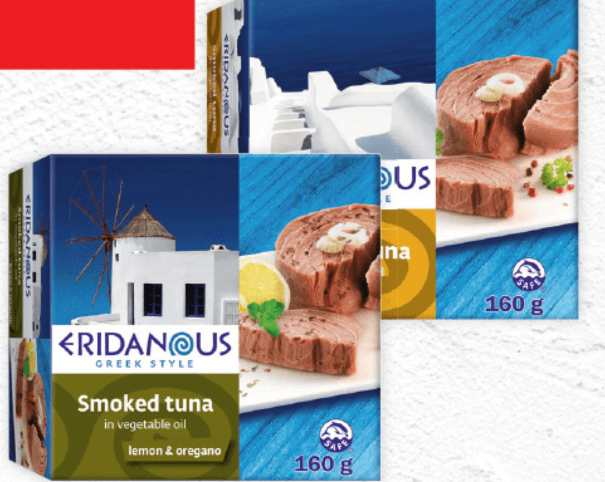 Eridanous dimljena tuna v kosu 160 g Akcija v trgovini Lidl