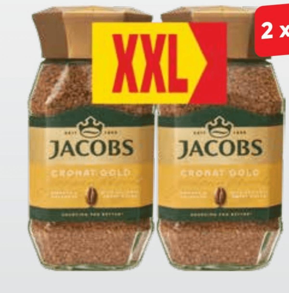 Jacobs Cronat Gold instant kava 2 x 200 g Akcija v trgovini Tuš