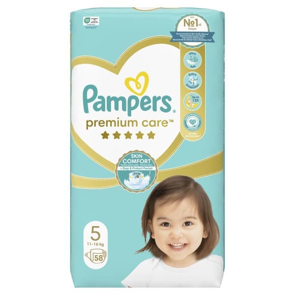 Pampers Premium Care Jumbo plenice 58 kosov Akcija v trgovini Dm