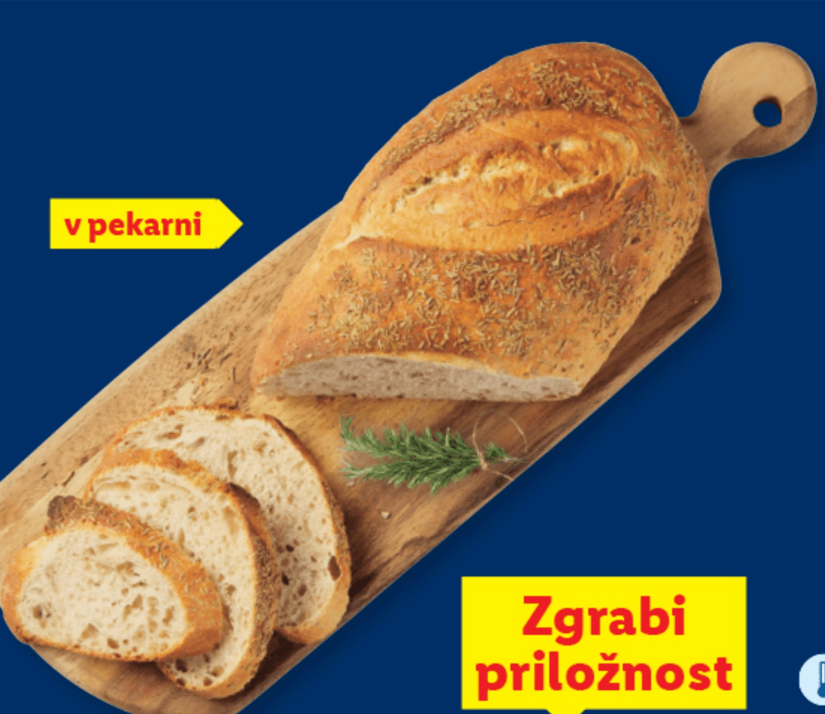 Rožmarinov kruh z oljčnim oljem 500 g Akcija v trgovini Lidl