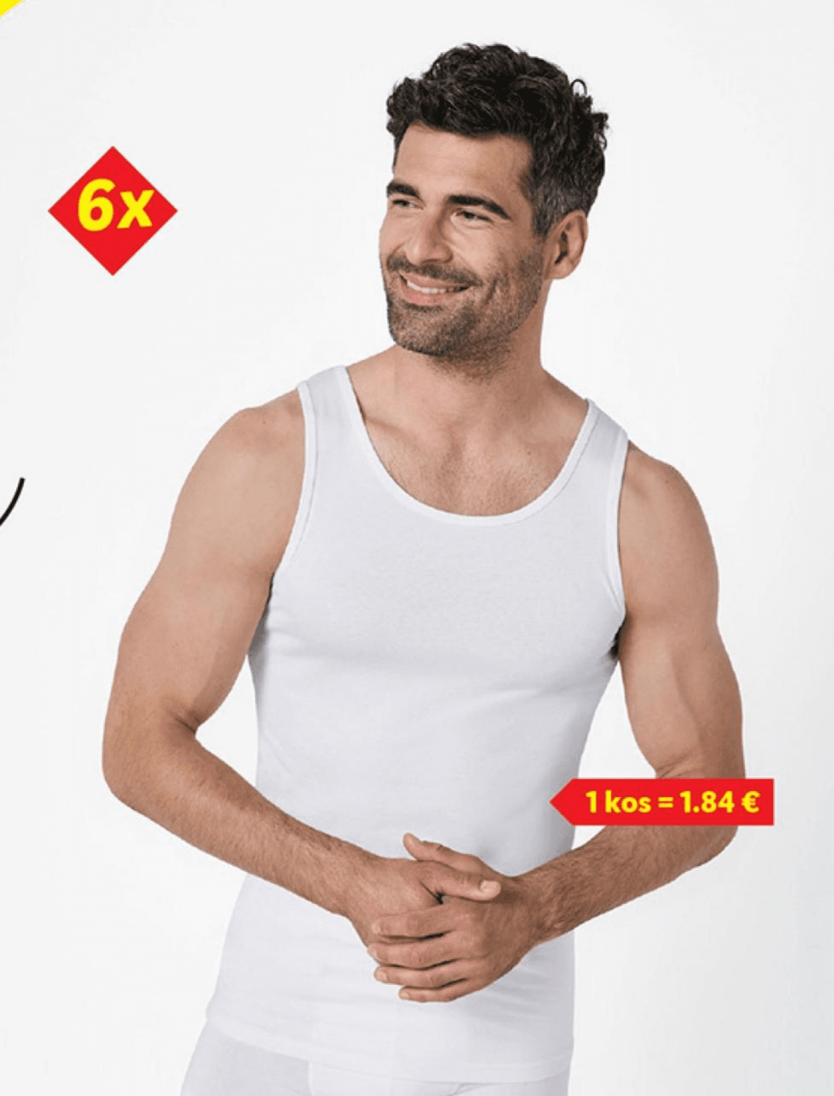 ESMARA MEN Moška spodnja majica 6 kosov Akcija v trgovini Lidl