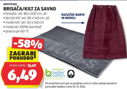 Brisača/kilt za savno