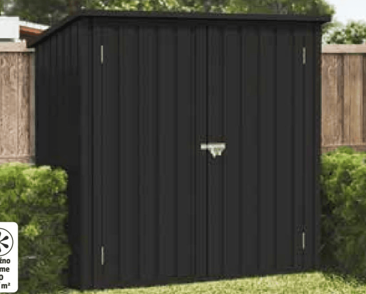 Vrtna lopa 'Arya' d 147 x š 86 x v 134 cm, površina 1,26 m², deb. sten 0,25 mm Akcija v trgovini Bauhaus
