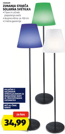 Casalux Zunanja stoječa solarna svetilka