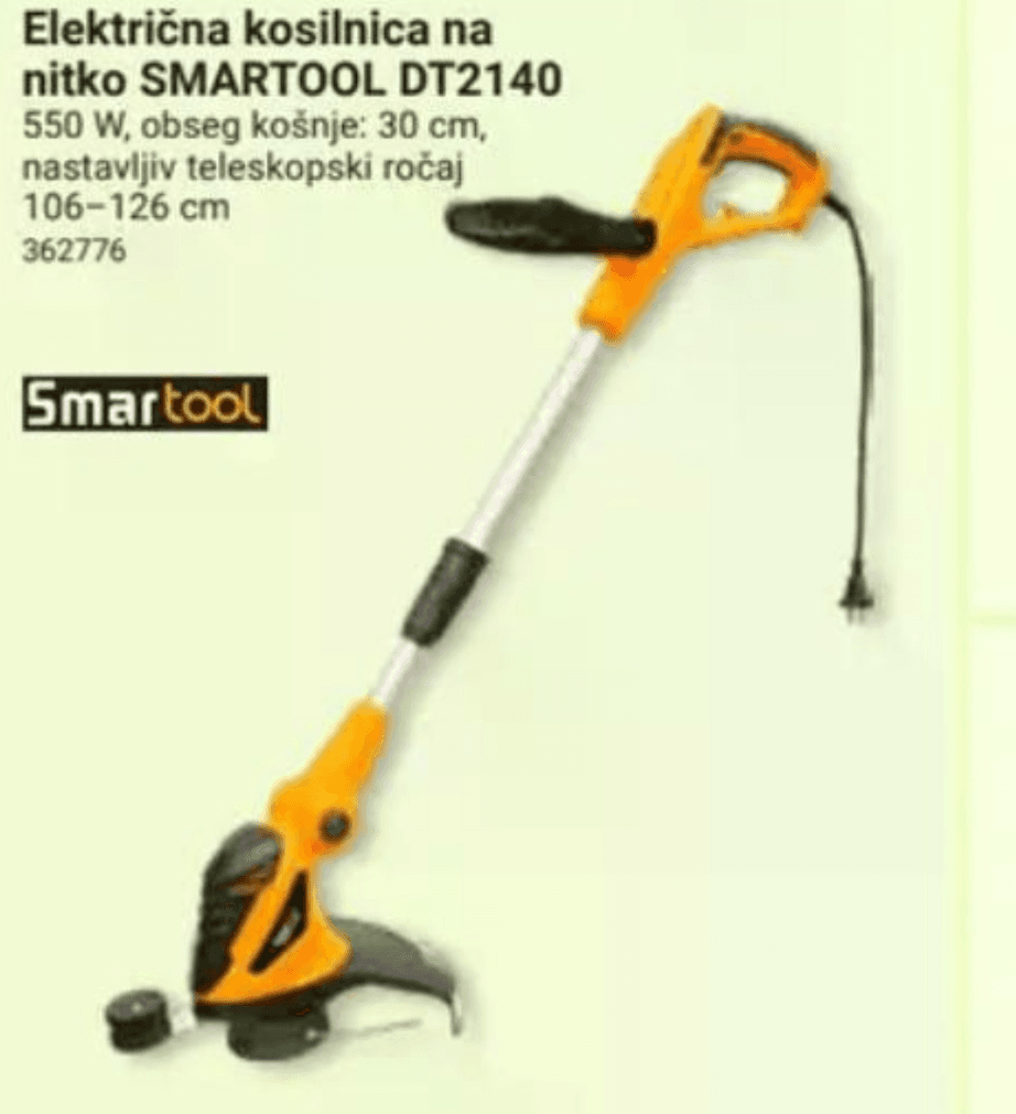 Električna kosilnica na nitko Smartool DT2140 Akcija v trgovini Pevex