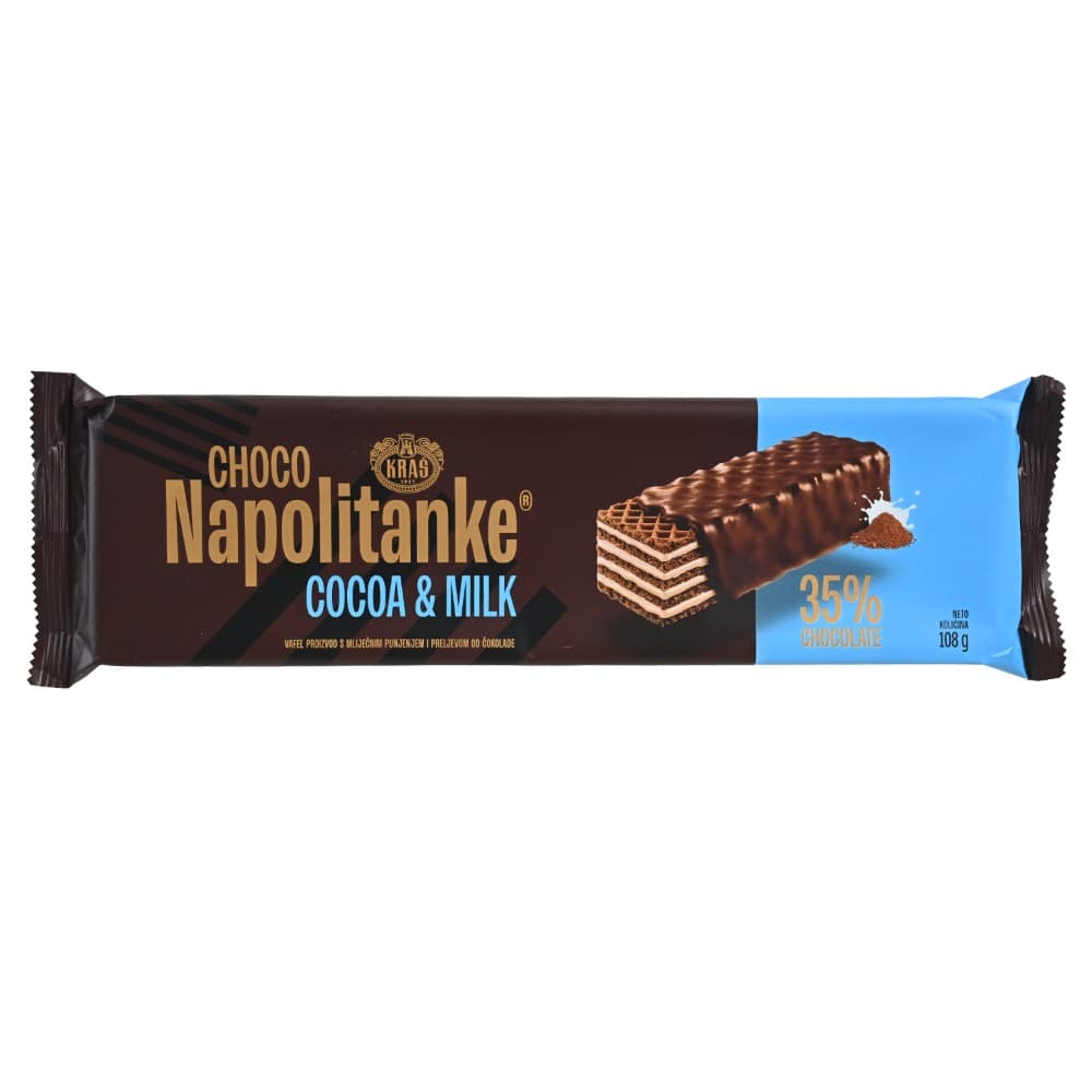 Kraš čokoladne napolitanke 108 g Akcija v trgovini E.Leclerc