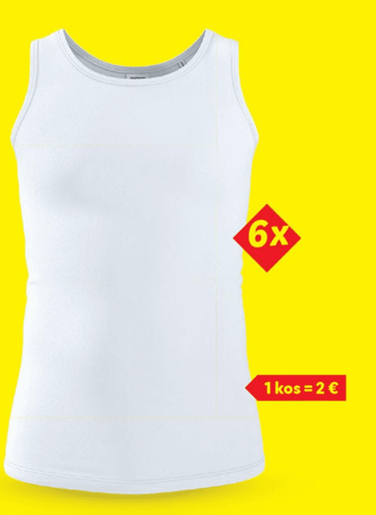 Esmara Men moška spodnja majica 6 kosov Akcija v trgovini Lidl