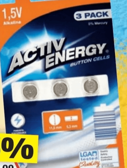 Activ Energy Gumbne baterije 3 kosi Akcija v trgovini Hofer