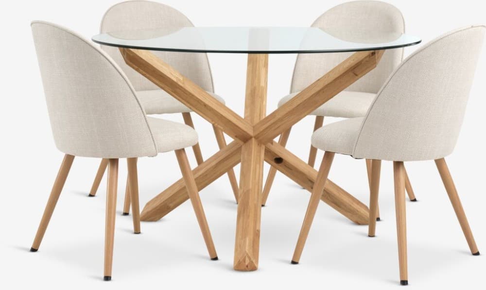 Jedilniška miza Agerby Ø119xV76 cm ROYAL OAK Akcija v trgovini Jysk