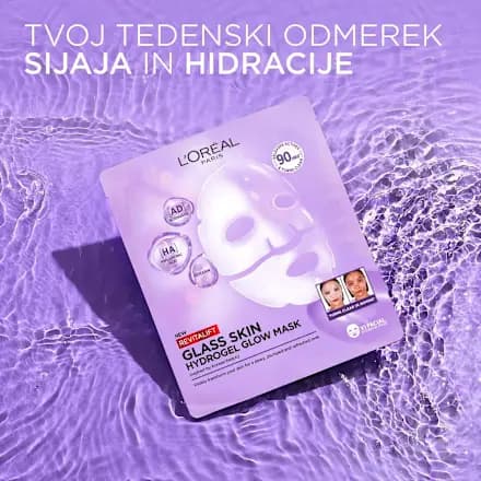 Maska v obliki krpice L'Oréal Revitalift Glass 25 g Akcija v trgovini E.Leclerc