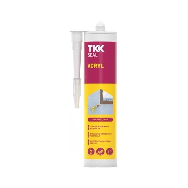 Akrilna tesnilna masa TKK Seal Acryl bela 280 ml Akcija v trgovini Merkur