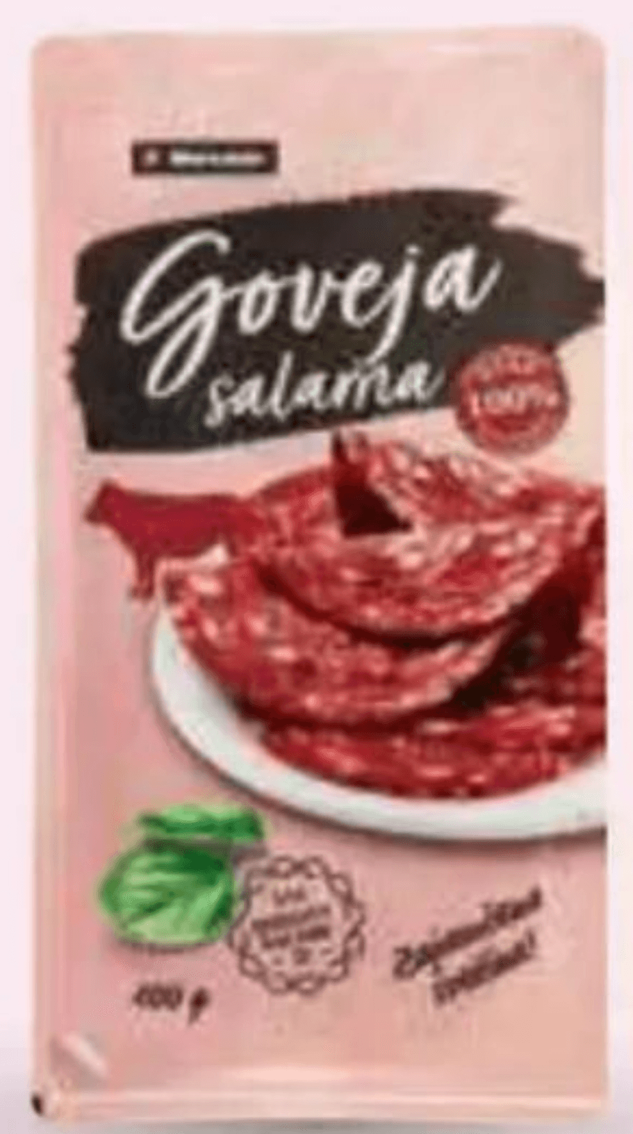 Narezek goveja salama Mercator 100 g Akcija v trgovini Mercator