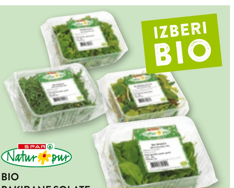 Spar Natur pur bio rukola 100 g Akcija v trgovini Spar
