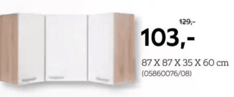 Kuhinjski element 87 X 87 X 35 X 60 cm Akcija v trgovini Lesnina