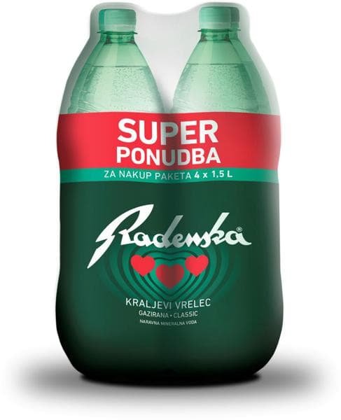 Radenska Classic 4 x 1,5 L Akcija v trgovini Tuš
