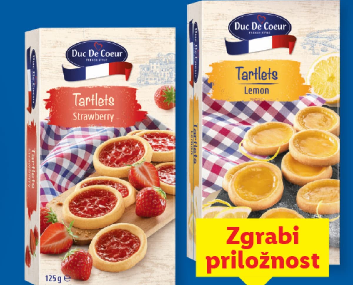 Duc De Coeur piškoti s sladkim nadevom 125 g Akcija v trgovini Lidl