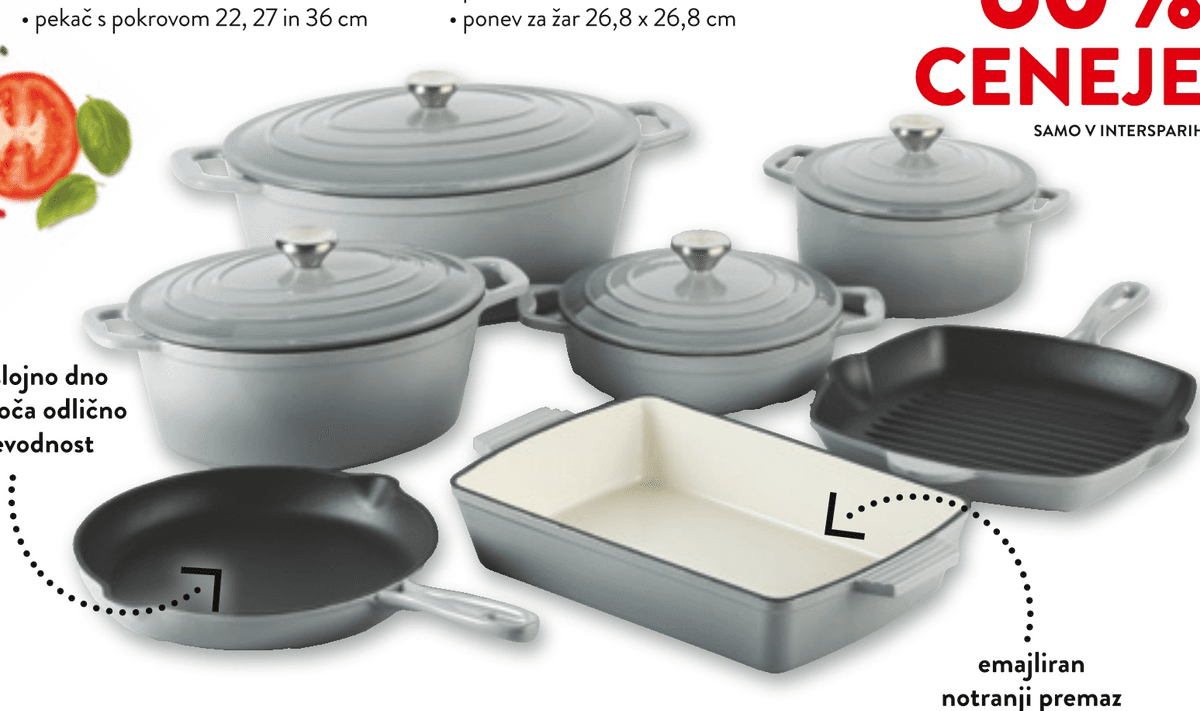 Lyon Grey pekač 39 x 23 cm Akcija v trgovini Spar