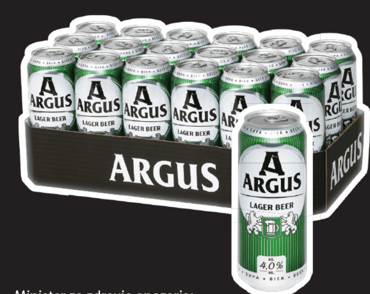 ARGUS Svetlo pivo 0,5 l Akcija v trgovini Lidl