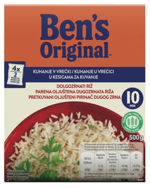 Riž Ben's Original 500 g Akcija v trgovini Mercator