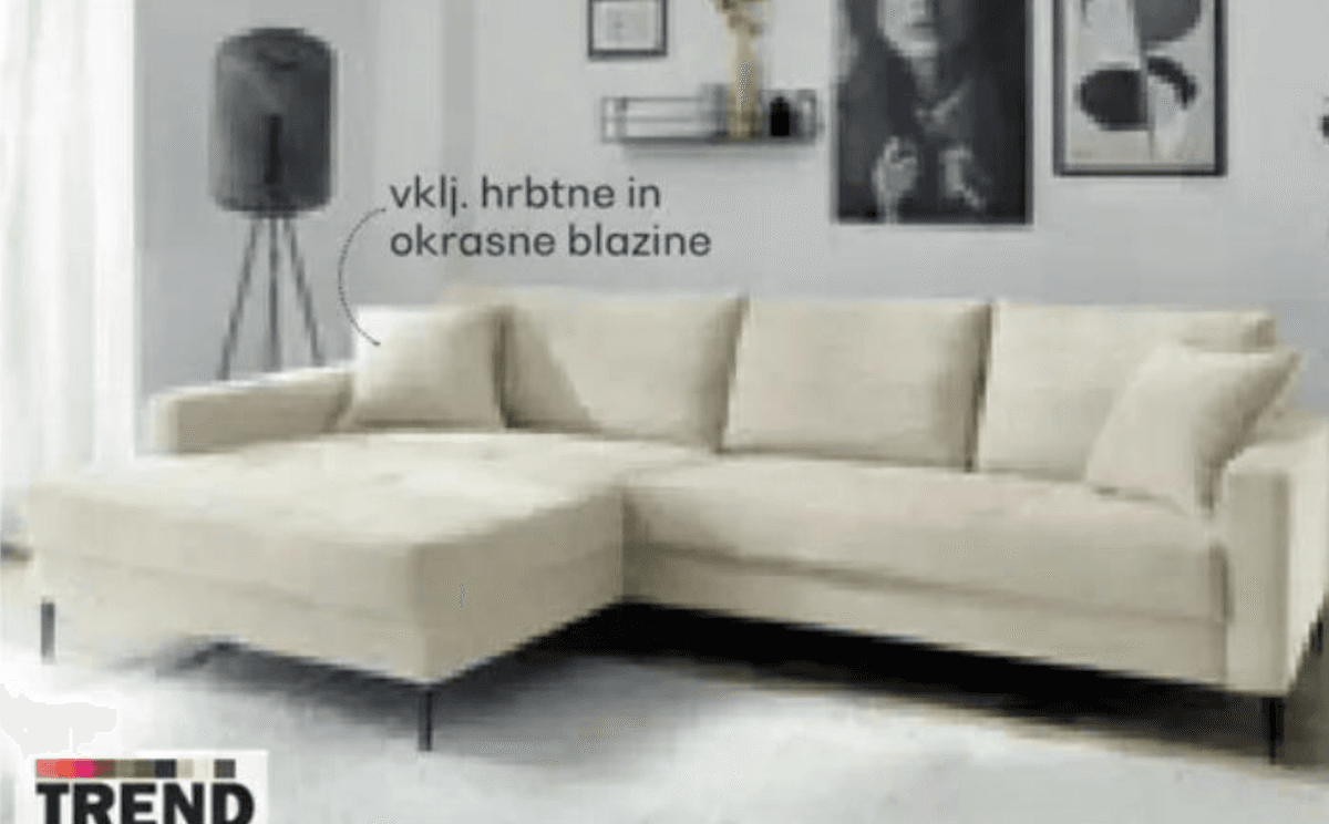 Sedežna garnitura Akcija v trgovini Rutar