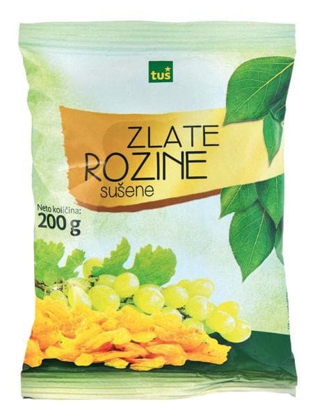 Zlate rozine Tuš 200 g Akcija v trgovini Tuš