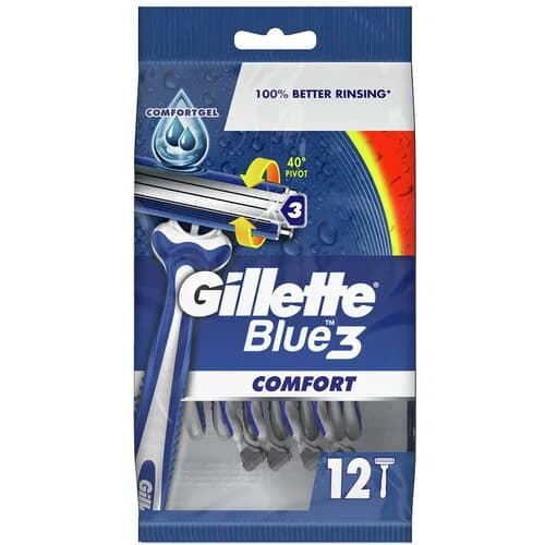 Gillette Blue 3 Brivniki za enkratno uporabo 12 kom Akcija v trgovini Mercator