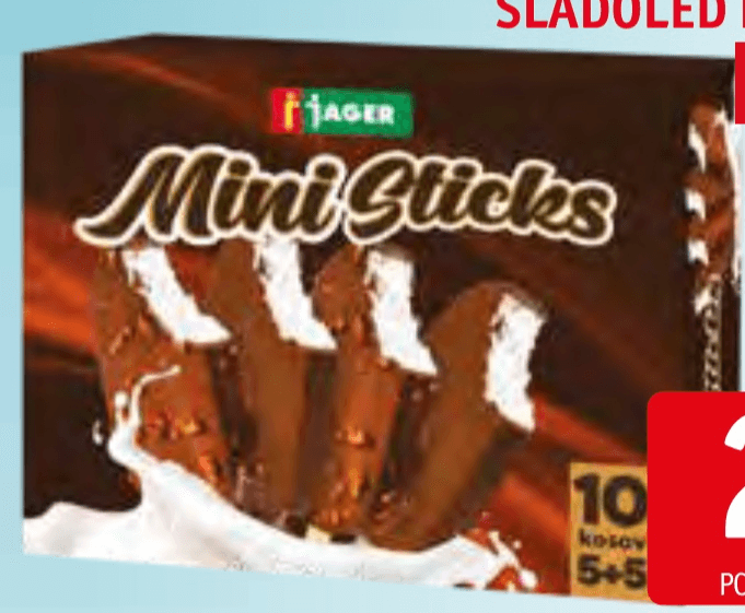 Sladoled na palčki Mini Sticks 10/1 Jager Akcija v trgovini Jager