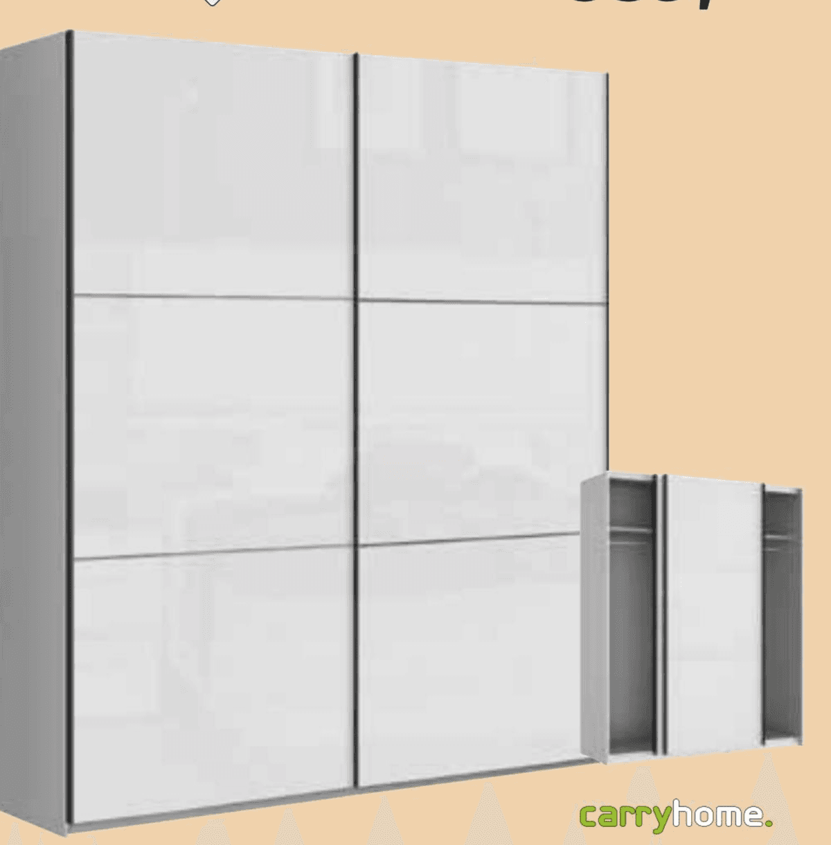 Hom'in omara z drsnimi vrati 170 x 210 x 61 cm Akcija v trgovini Lesnina