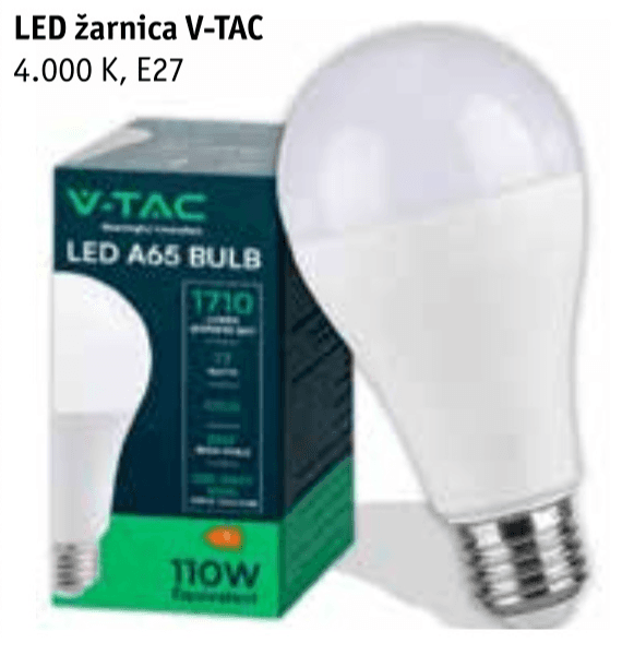 LED žarnica V-TAC 15 W Akcija v trgovini Jager