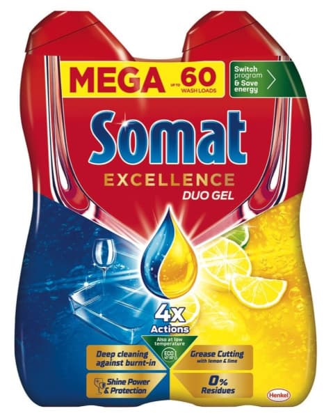 Somat tablete za strojno pomivanje posode 60/1 ali 54/1 ali 85/1 ali 70/1 (tablete), 2 x 684 ml (gel) Akcija v trgovini Spar