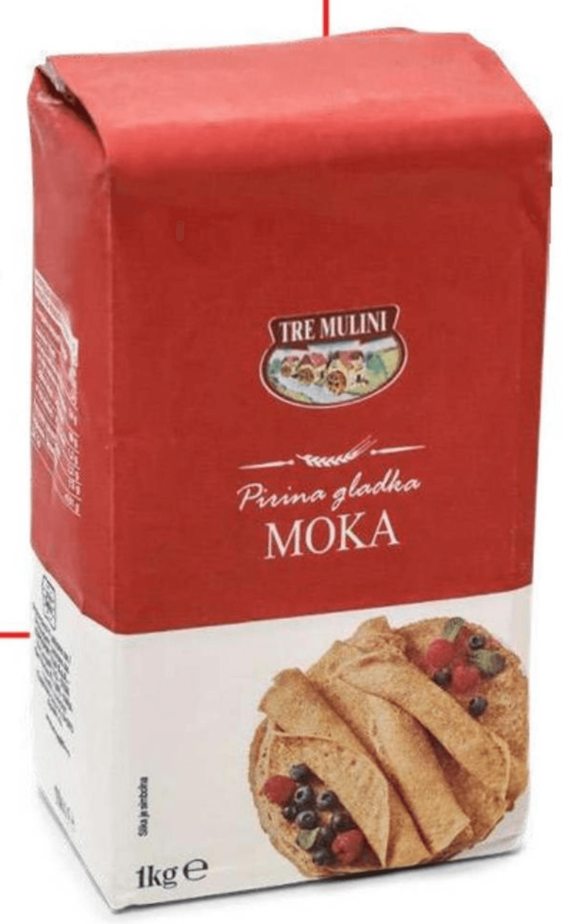 Tre Mulini pirina gladka moka 1 kg Akcija v trgovini Eurospin