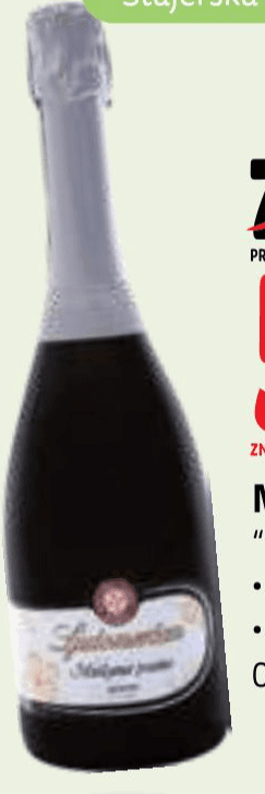 Ljutomerčan muškatna penina 0,75 l Akcija v trgovini E.Leclerc