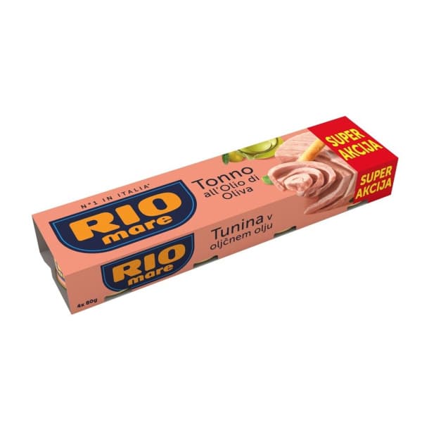 Tunina Rio Mare 4 x 80 g Akcija v trgovini Tuš