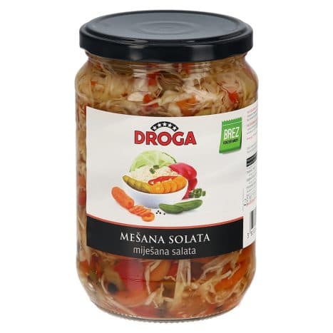 Mešana solata v kisu Droga 620 g Akcija v trgovini E.Leclerc