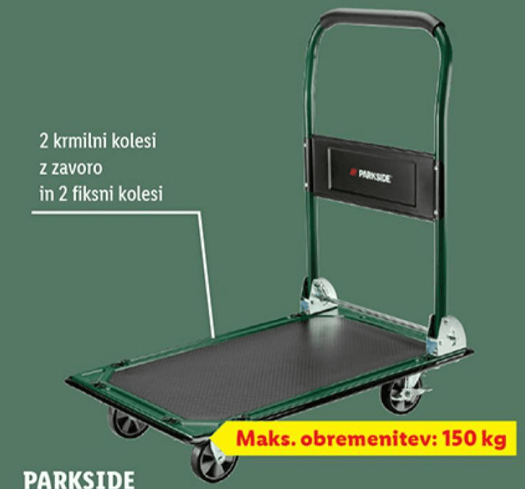 Parkside Transportni voziček Akcija v trgovini Lidl
