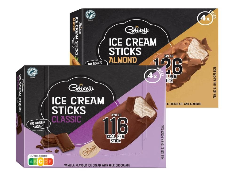 Gelatelli Proteinski sladoled 4 x 45.5 g Akcija v trgovini Lidl
