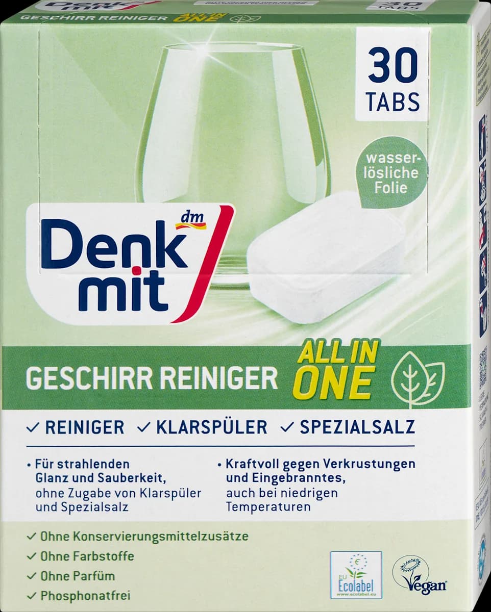 Denkmit All In One tablete za strojno pomivanje posode 30 kosov Akcija v trgovini Dm