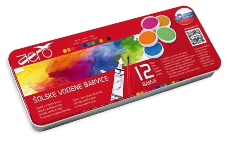 Aero vodene barvice 12/1 Akcija v trgovini Mercator