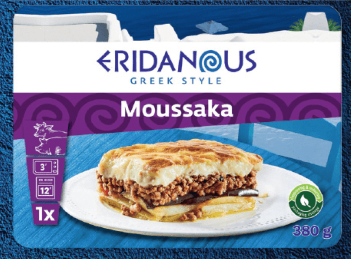 Eridanous Moussaka 380 g Akcija v trgovini Lidl