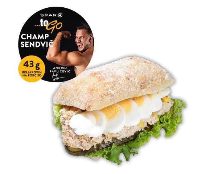 Champ Sendvič Tuna SPAR toGo Akcija v trgovini Spar